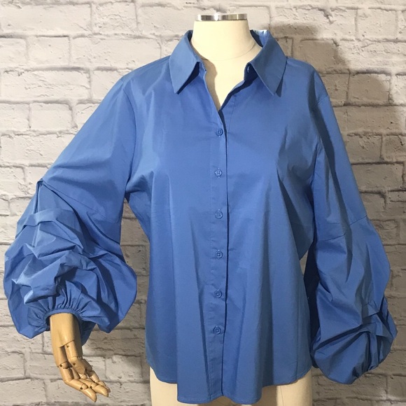 Lantern sleeve elegant top (NWT) - Picture 11 of 11